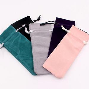 Luxury Soft Rectangular Velvet Drawstring Pouch for Jewelry Customized Recyclable Dust Gift Cosmetic Packaging Bag