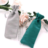 Luxury Soft Rectangular Velvet Drawstring Pouch for Jewelry Customized Recyclable Dust Gift Cosmetic Packaging Bag