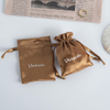 Factory-made Rectangle Faux Silk Satin Drawstring Storage Bag Dust-proof Silky Packaging for Jewelry