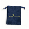 Velvet Luxury Drawstring Bag with Gold Print Hot Sellers for Socks Candle Gift & Jewelry Storage Screen Printing Finish