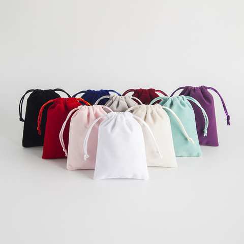 Factory Direct Sale Plush Drawstring Bag with Custom Logo Printing for Jewelry Storage and Antique Toy Packaging